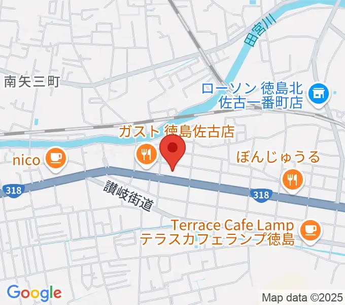 カワイ徳島ショップの地図