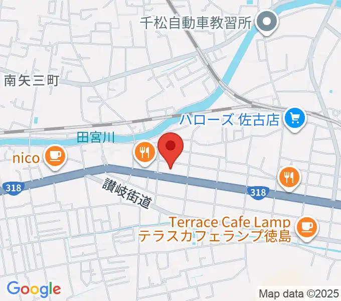 カワイ徳島ショップの地図