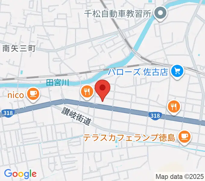 カワイ徳島ショップの地図