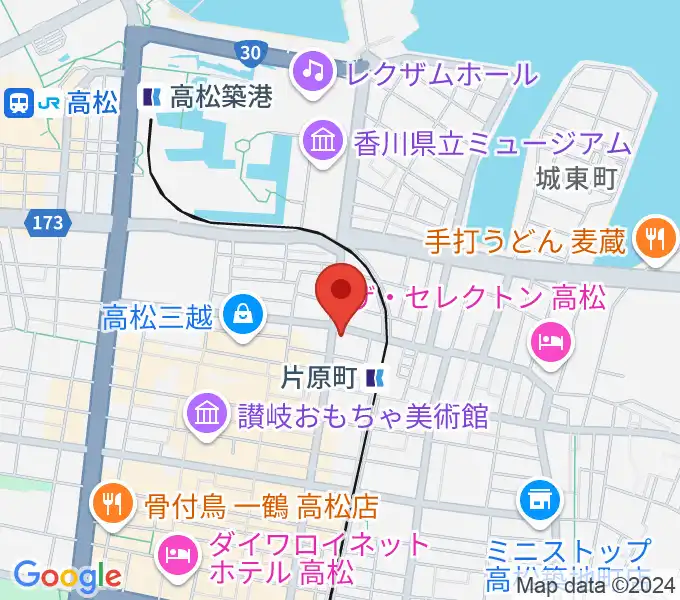 カワイ高松ショップの地図