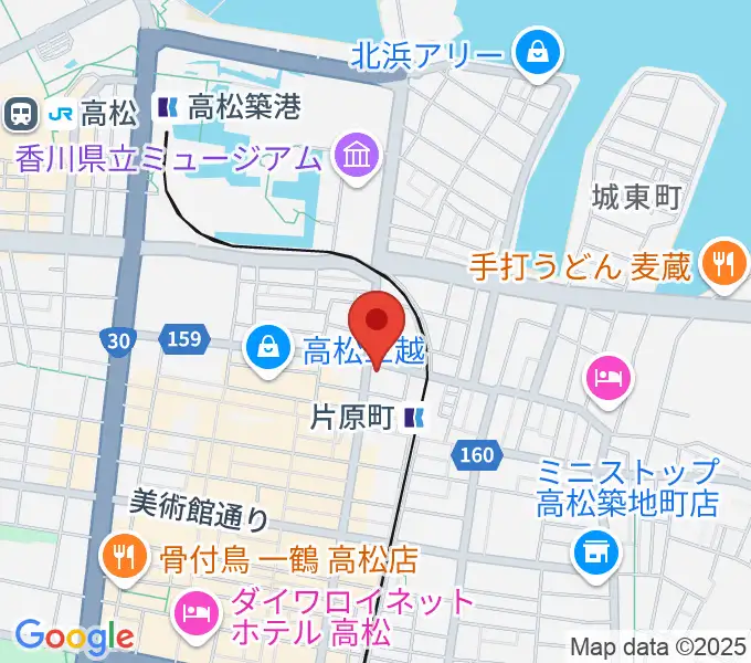 カワイ高松ショップの地図