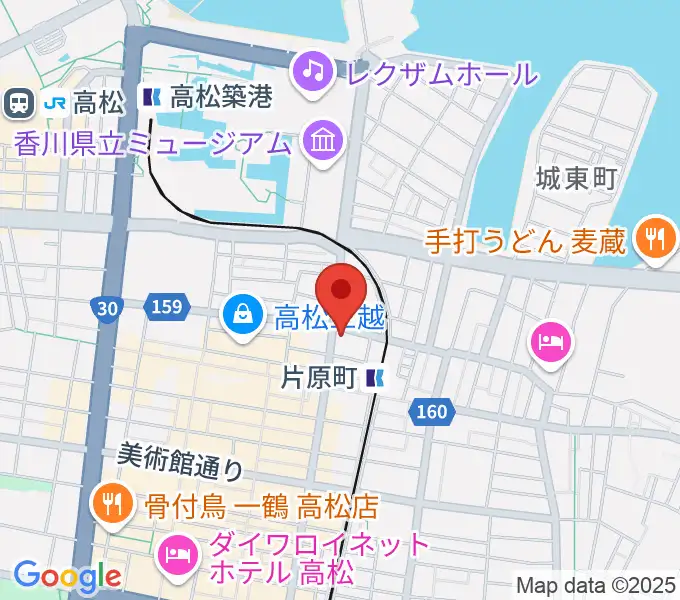 カワイ高松ショップの地図