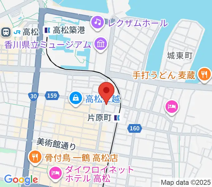 カワイ高松ショップの地図