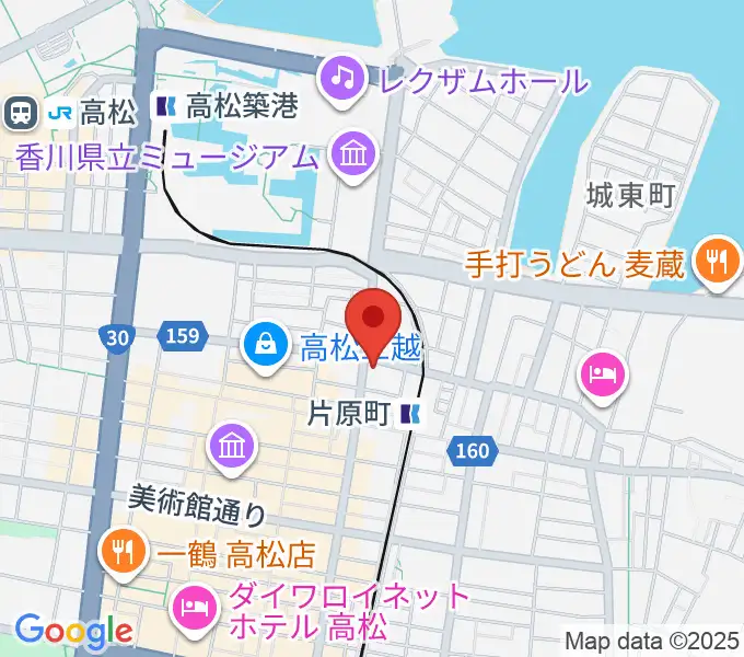 カワイ高松ショップの地図
