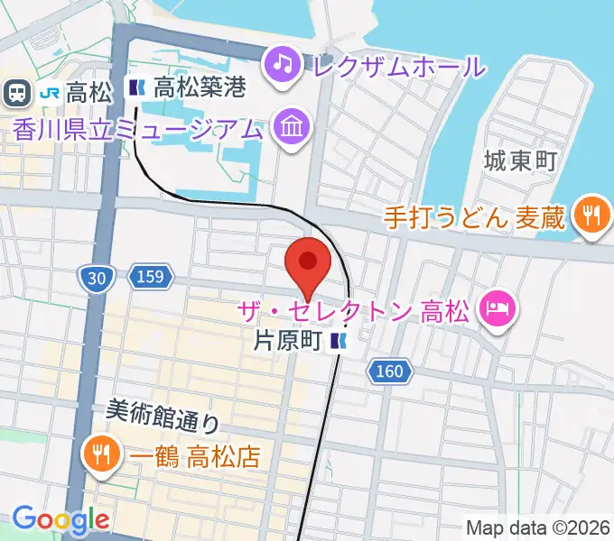 カワイ高松ショップの地図