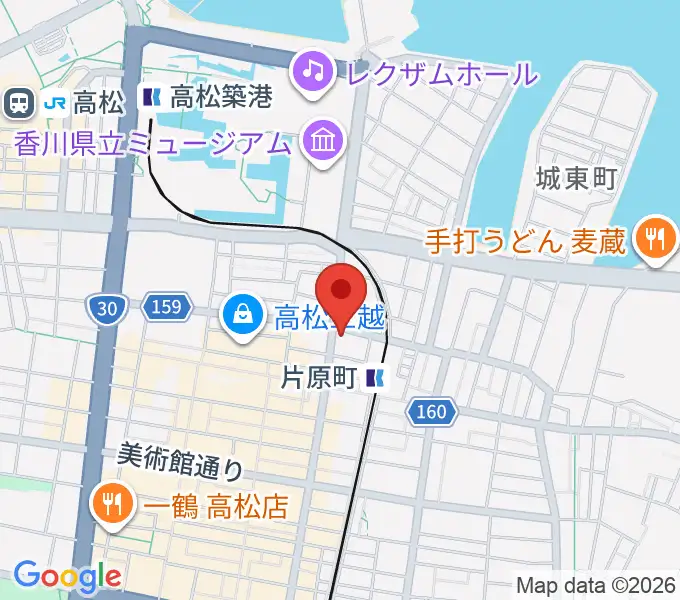 カワイ高松ショップの地図