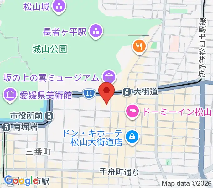 カワイ松山ショップの地図