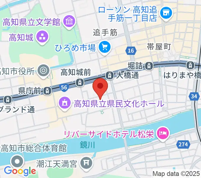 カワイ高知ショップの地図