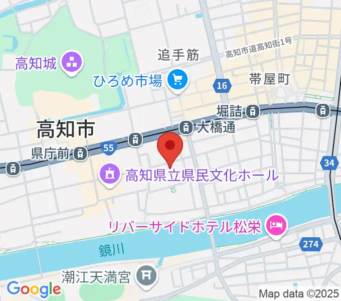 カワイ高知ショップの地図