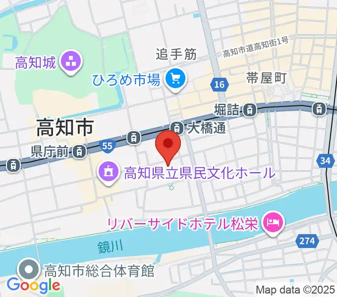 カワイ高知ショップの地図