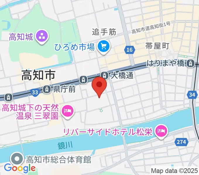 カワイ高知ショップの地図