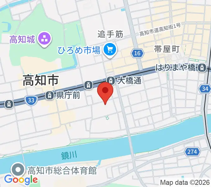 カワイ高知ショップの地図