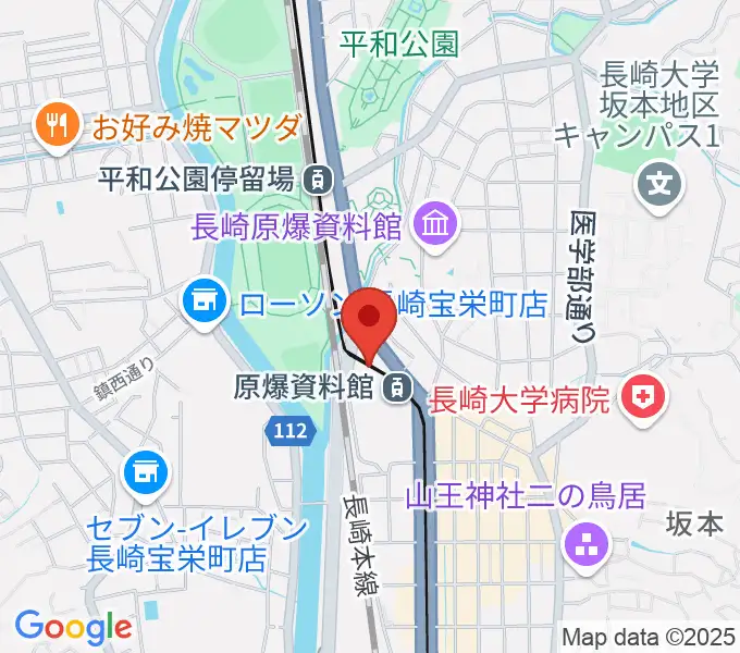 カワイ長崎ショップの地図