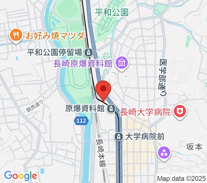 カワイ長崎ショップの地図