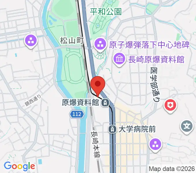 カワイ長崎ショップの地図