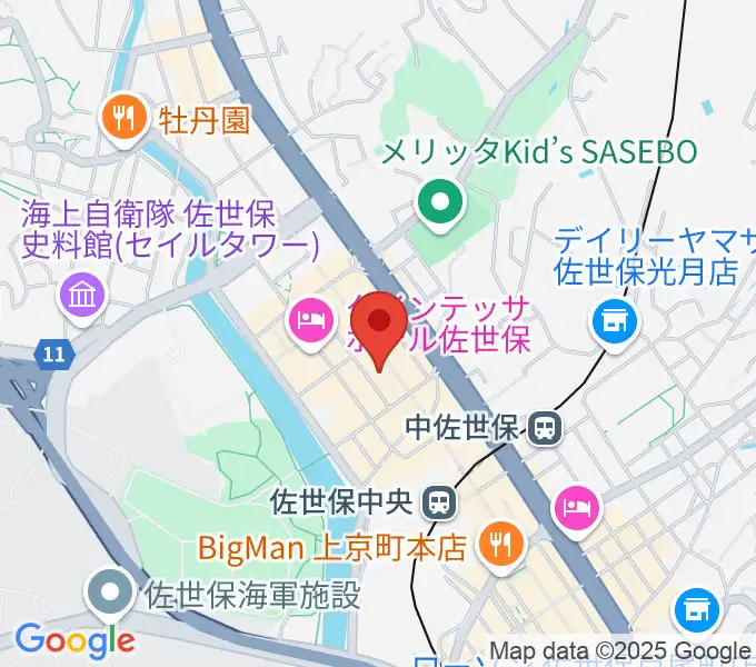 カワイ佐世保ショップの地図