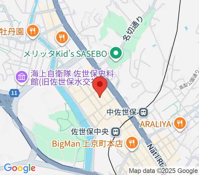 カワイ佐世保ショップの地図