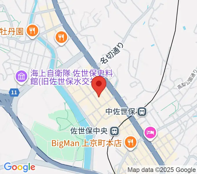 カワイ佐世保ショップの地図