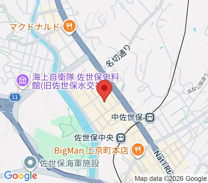 カワイ佐世保ショップの地図