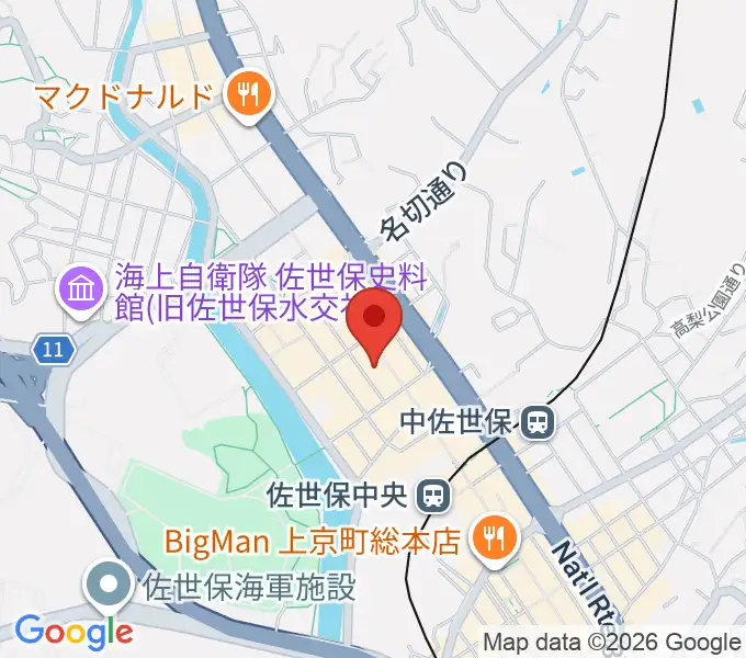 カワイ佐世保ショップの地図