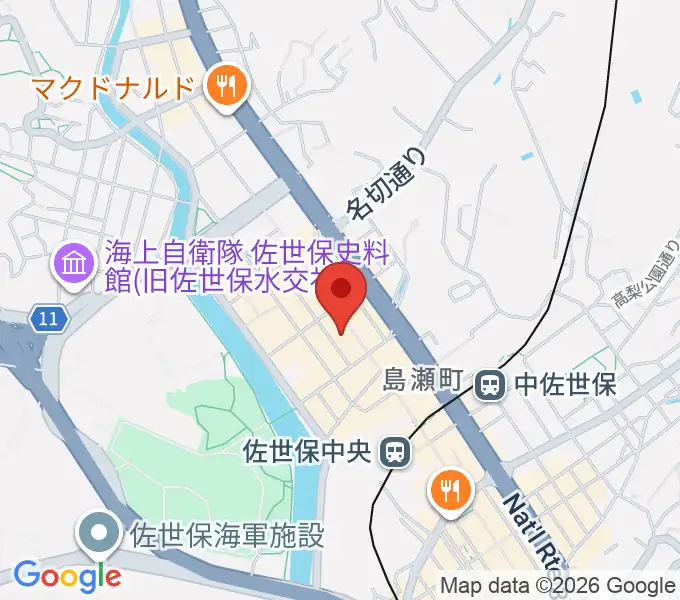 カワイ佐世保ショップの地図