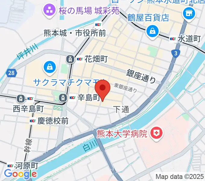 カワイ熊本ショップの地図