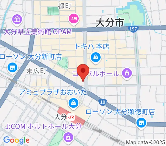 カワイ大分ショップの地図