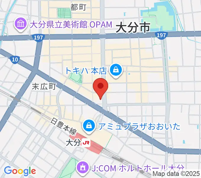 カワイ大分ショップの地図
