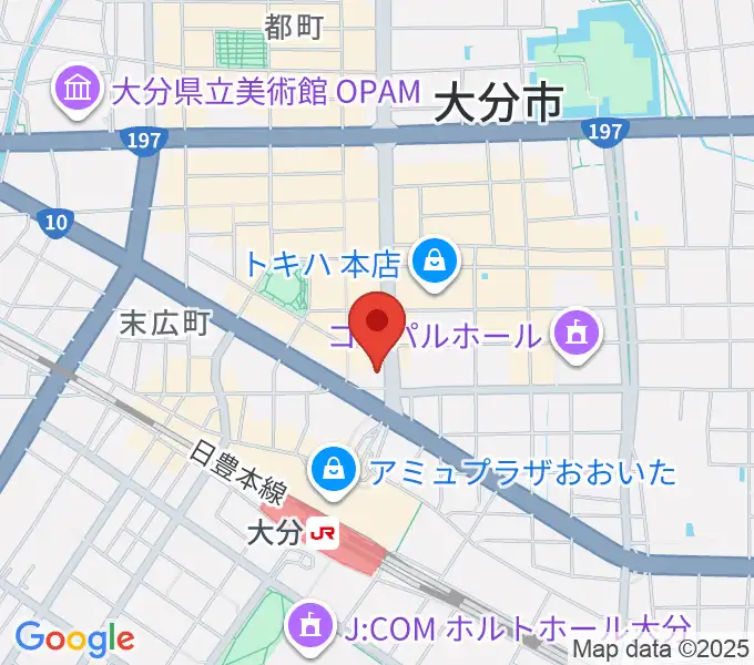 カワイ大分ショップの地図