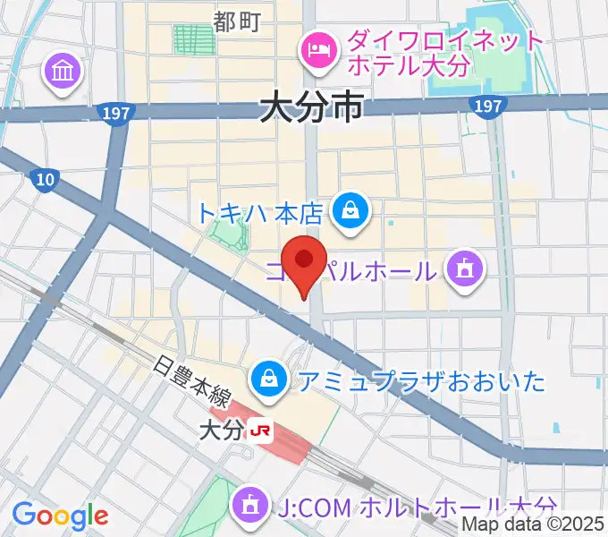 カワイ大分ショップの地図