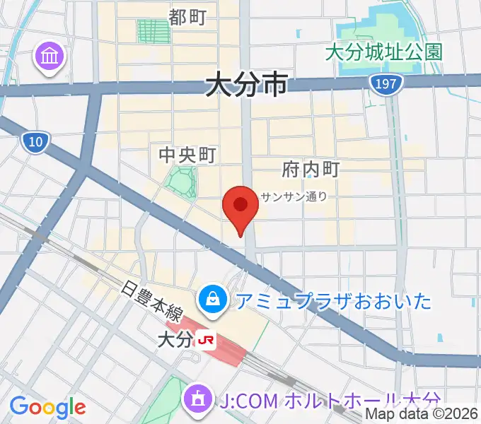 カワイ大分ショップの地図