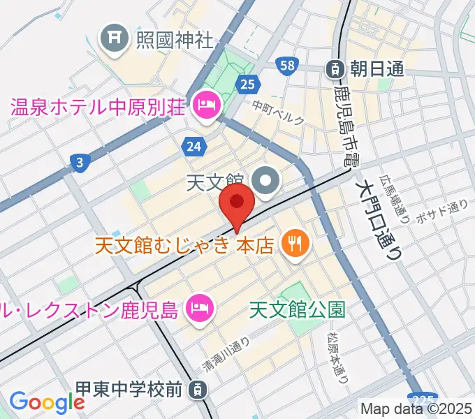 カワイ鹿児島ショップの地図