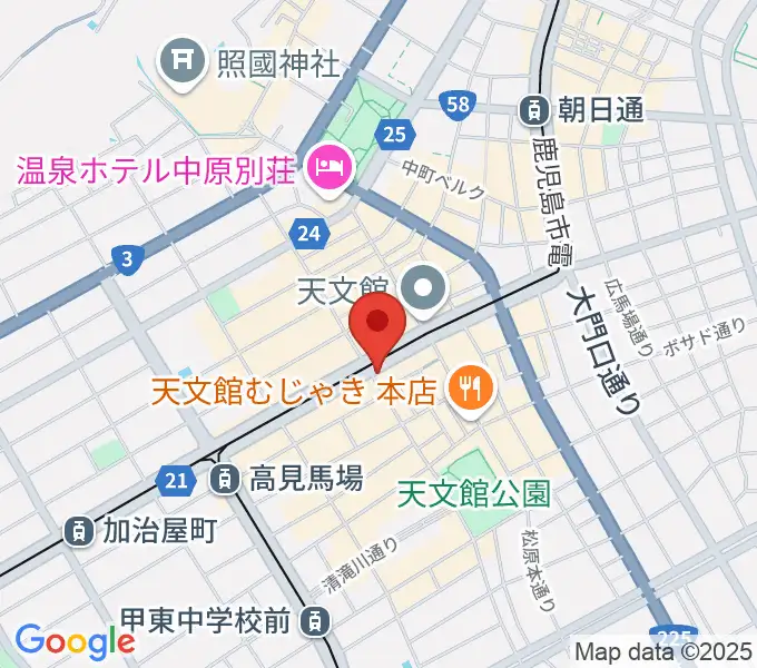 カワイ鹿児島ショップの地図