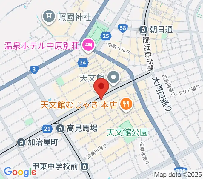 カワイ鹿児島ショップの地図