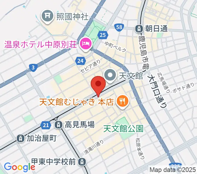 カワイ鹿児島ショップの地図