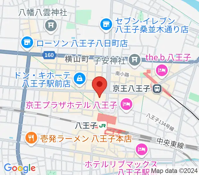 八王子市学園都市センターの地図