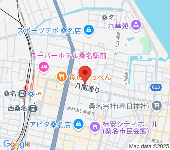 北勢ミュージックの地図