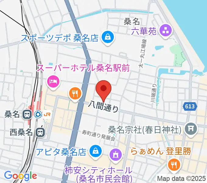 北勢ミュージックの地図