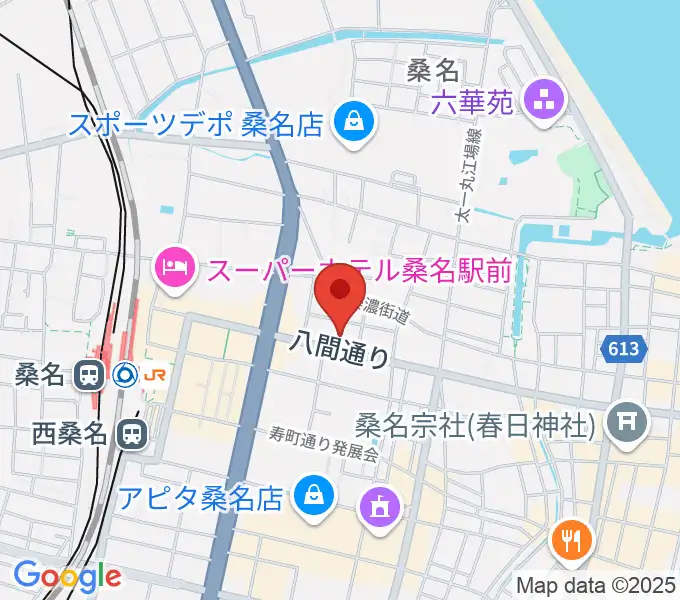 北勢ミュージックの地図