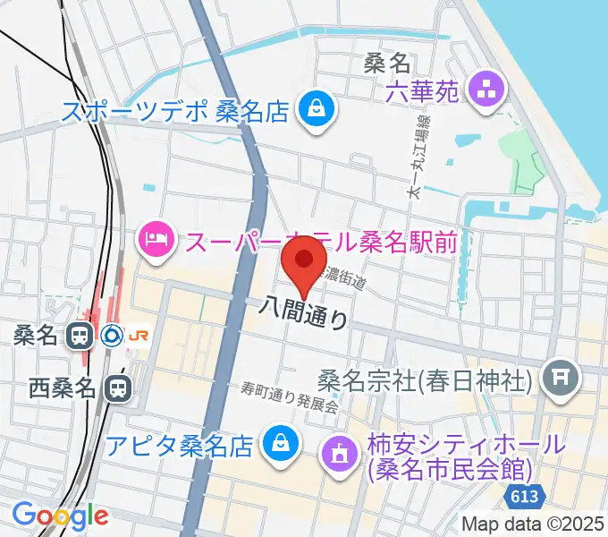 北勢ミュージックの地図