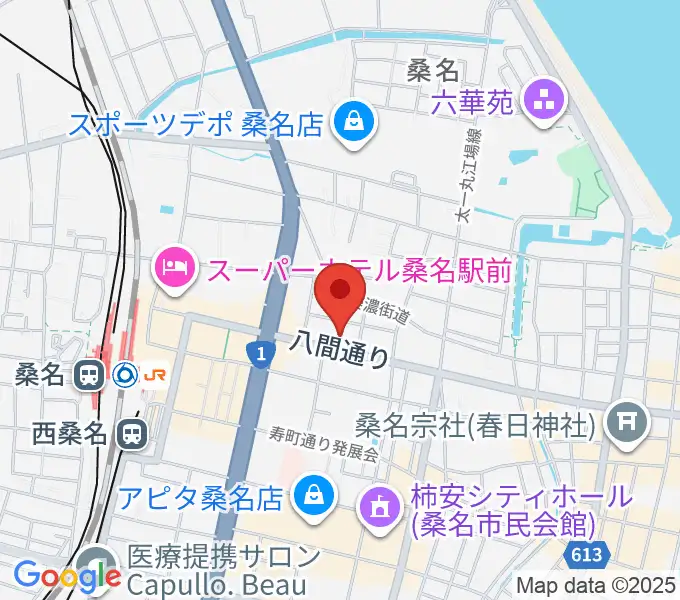 北勢ミュージックの地図