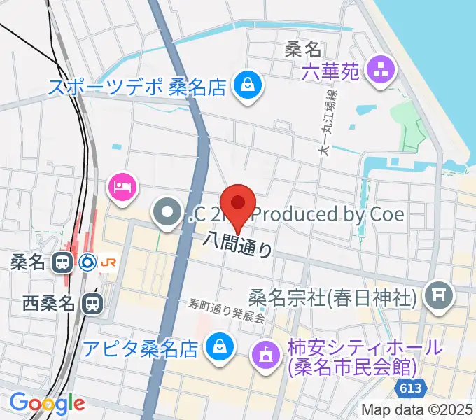 北勢ミュージックの地図