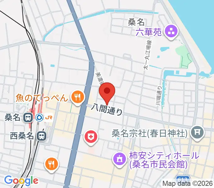 北勢ミュージックの地図