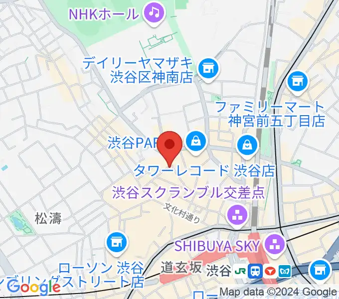 ミュージックランドKEY渋谷店の地図