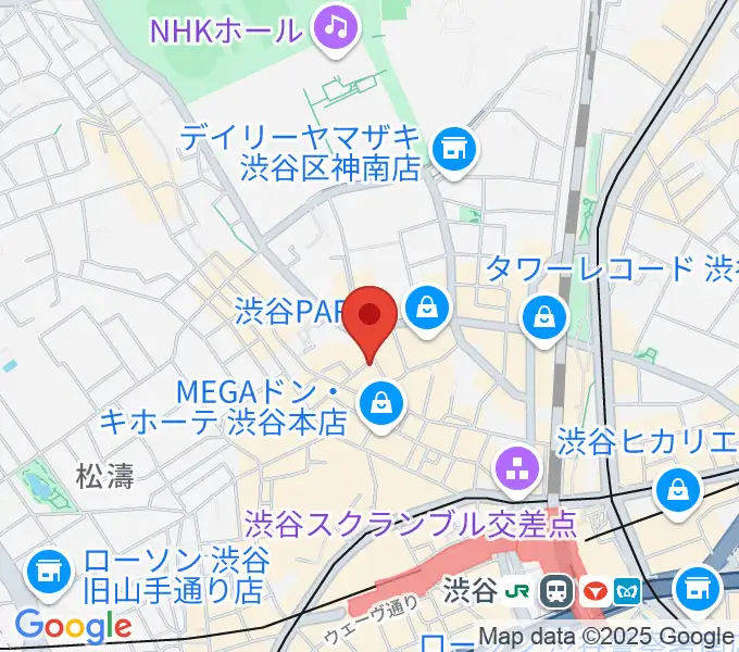 ミュージックランドKEY渋谷店の地図