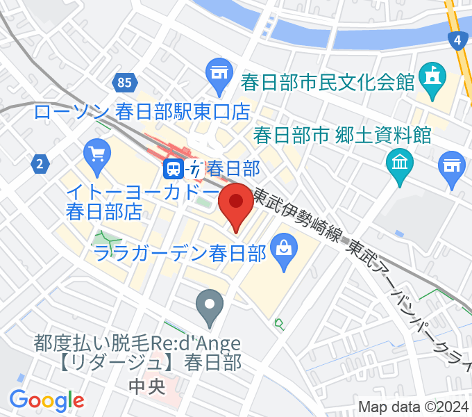 昭和楽器 春日部店の場所