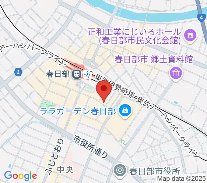 昭和楽器 春日部店の地図