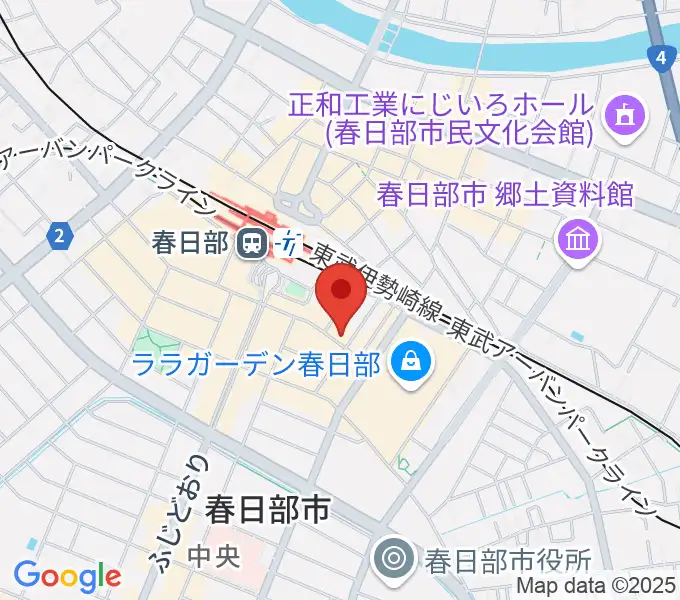 昭和楽器 春日部店の地図
