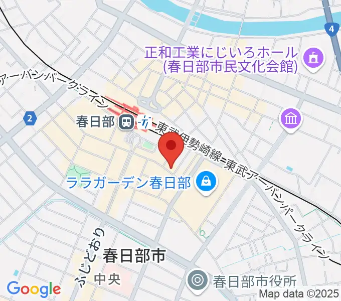 昭和楽器 春日部店の地図