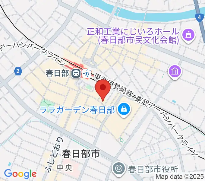 昭和楽器 春日部店の地図